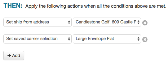 then rules showing two actions