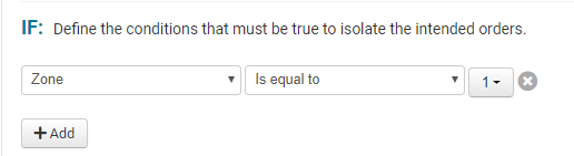 if zone is equal to1