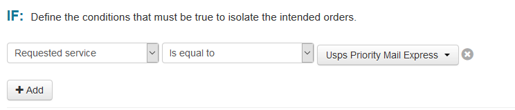 if the requested service is equal to