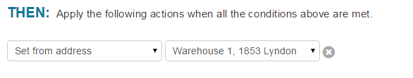 then set from address to warehouse
