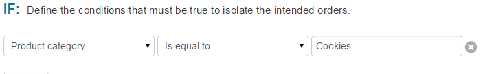 if product category is equal to cookies