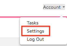 LuLaRoe account menu open with Settings highlighted