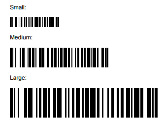 Barcode examples on Packing Slip templates editor