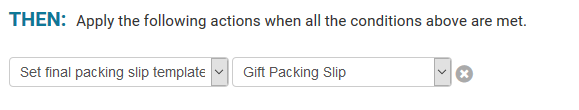then set final packing slip template to the gift packing slip