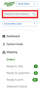 Global navigation search bar marked