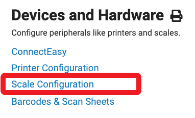 devices and hardware then scale configuration