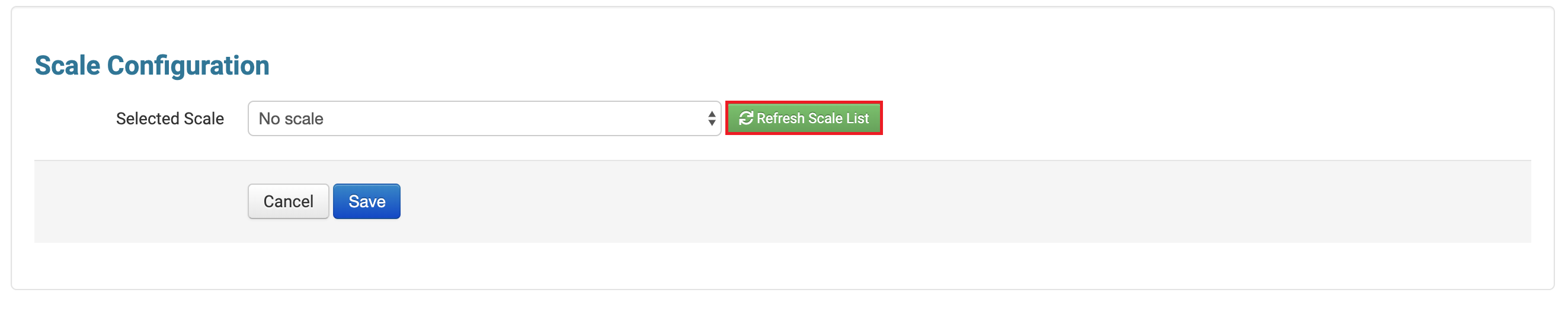 refresh scale list